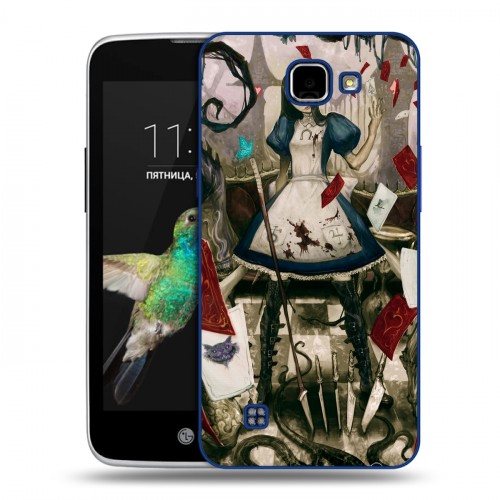 Дизайнерский пластиковый чехол для LG K4 Alice Madness Returns