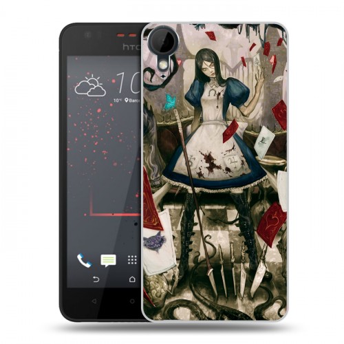 Дизайнерский пластиковый чехол для HTC Desire 825 Alice Madness Returns