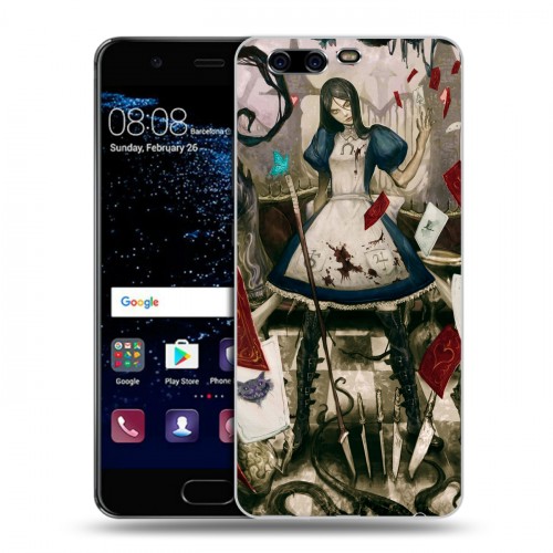 Дизайнерский пластиковый чехол для Huawei P10 Alice Madness Returns