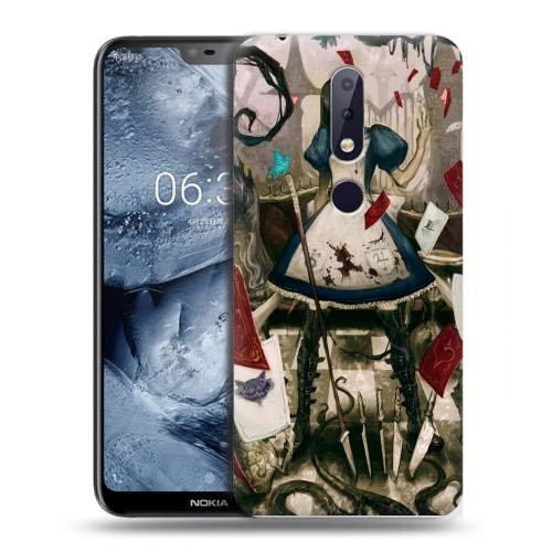 Дизайнерский пластиковый чехол для Nokia 6.1 Plus Alice Madness Returns