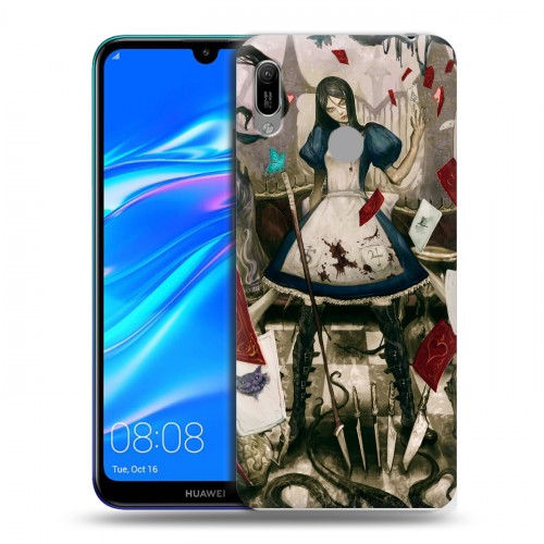 Дизайнерский пластиковый чехол для Huawei Y6 (2019) Alice Madness Returns