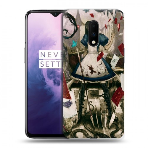 Дизайнерский пластиковый чехол для OnePlus 7 Alice Madness Returns