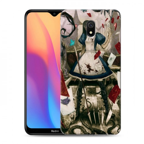 Дизайнерский силиконовый с усиленными углами чехол для Xiaomi RedMi 8A Alice Madness Returns