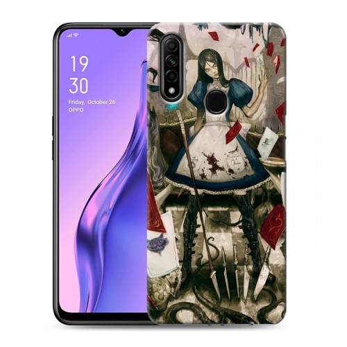 Дизайнерский силиконовый с усиленными углами чехол для OPPO A31 Alice Madness Returns