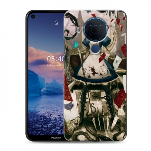 Дизайнерский силиконовый чехол для Nokia 5.4 Alice Madness Returns