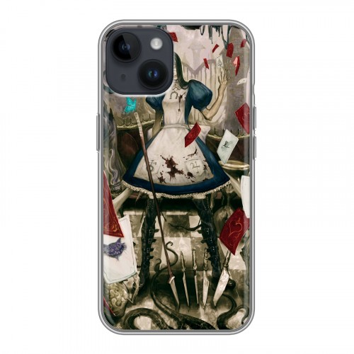 Дизайнерский пластиковый чехол для Iphone 14 Alice Madness Returns