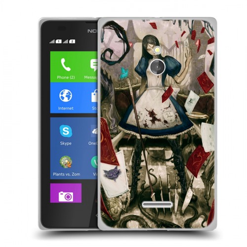 Дизайнерский силиконовый чехол для Nokia XL Alice Madness Returns