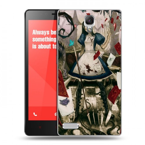 Дизайнерский силиконовый чехол для Xiaomi RedMi Note Alice Madness Returns