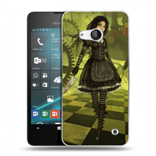 Дизайнерский пластиковый чехол для Microsoft Lumia 550 Alice Madness Returns