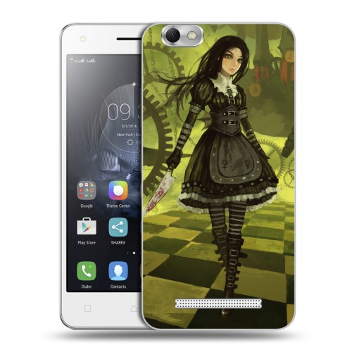 Дизайнерский силиконовый чехол для Lenovo Vibe C Alice Madness Returns