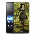 Дизайнерский пластиковый чехол для Sony Xperia TX Alice Madness Returns