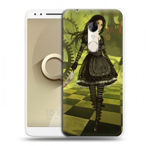 Дизайнерский пластиковый чехол для Alcatel 3 Alice Madness Returns