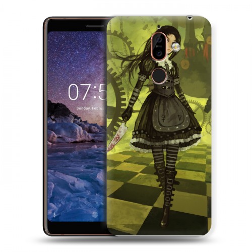 Дизайнерский пластиковый чехол для Nokia 7 Plus Alice Madness Returns