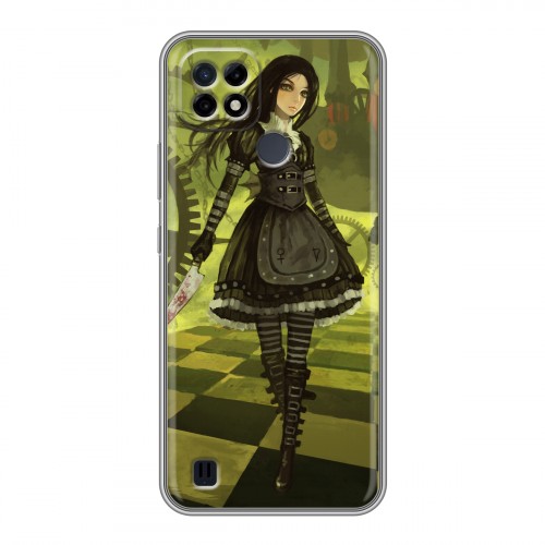 Дизайнерский силиконовый чехол для Realme C21 Alice Madness Returns