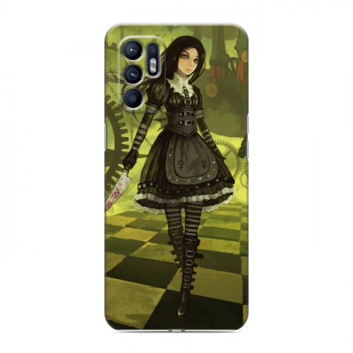 Дизайнерский силиконовый с усиленными углами чехол для OPPO Reno6 Alice Madness Returns