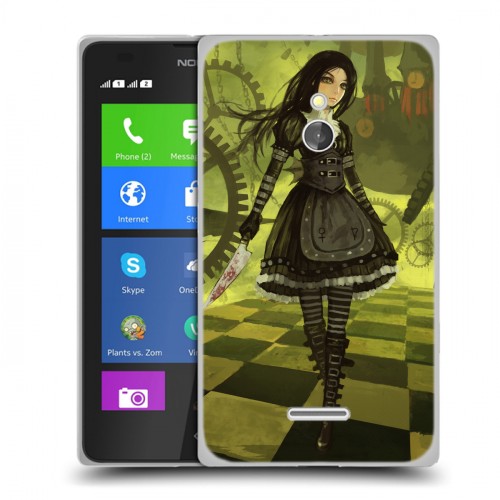 Дизайнерский силиконовый чехол для Nokia XL Alice Madness Returns