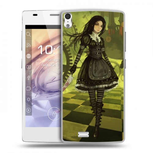 Дизайнерский пластиковый чехол для Prestigio Grace Alice Madness Returns