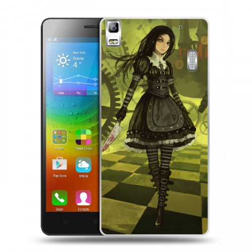 Дизайнерский пластиковый чехол для Lenovo A7000 Alice Madness Returns