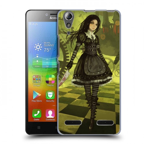 Дизайнерский пластиковый чехол для Lenovo A6000 Alice Madness Returns