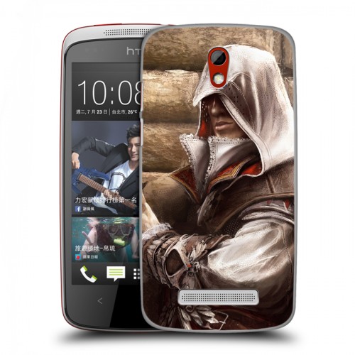 Дизайнерский пластиковый чехол для HTC Desire 500 Assassins Creed