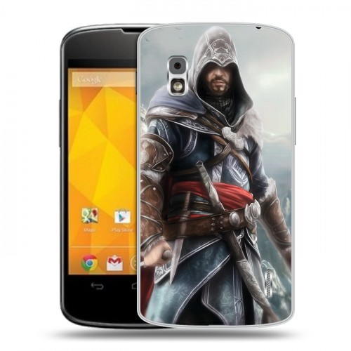 Дизайнерский пластиковый чехол для LG Google Nexus 4 Assassins Creed