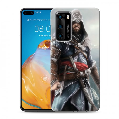 Дизайнерский силиконовый с усиленными углами чехол для Huawei P40 Assassins Creed