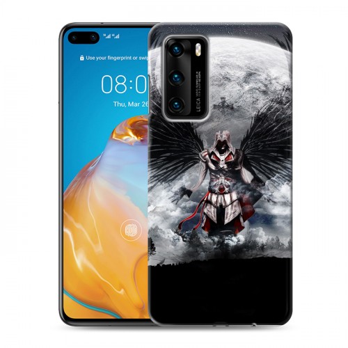 Дизайнерский силиконовый с усиленными углами чехол для Huawei P40 Assassins Creed