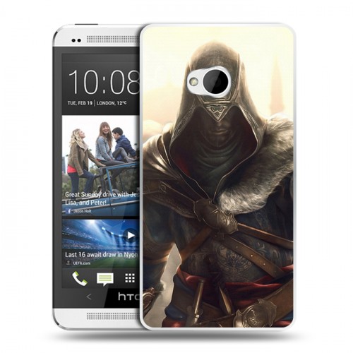 Дизайнерский пластиковый чехол для HTC One (M7) Dual SIM Assassins Creed
