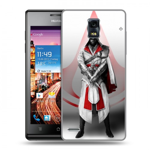 Дизайнерский пластиковый чехол для Huawei Ascend P1 Assassins Creed