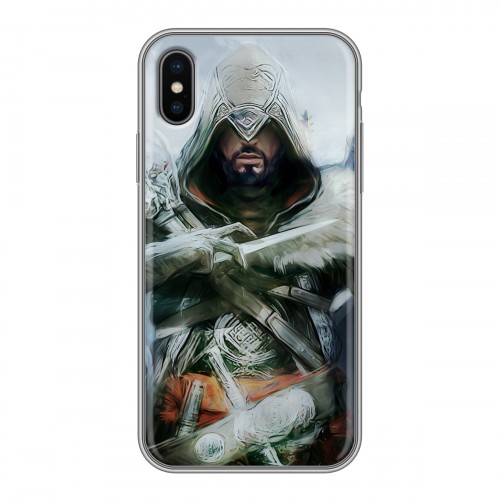 Дизайнерский силиконовый чехол для Iphone x10 Assassins Creed