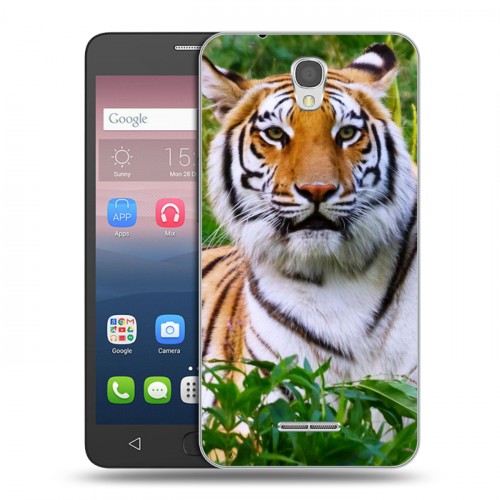 Дизайнерский силиконовый чехол для Alcatel Pop 4 Тигры