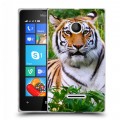 Дизайнерский пластиковый чехол для Microsoft Lumia 435 Тигры