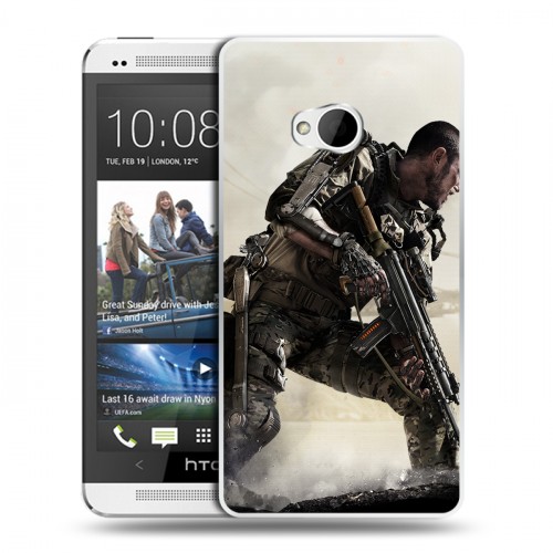 Дизайнерский пластиковый чехол для HTC One (M7) Dual SIM Call of duty
