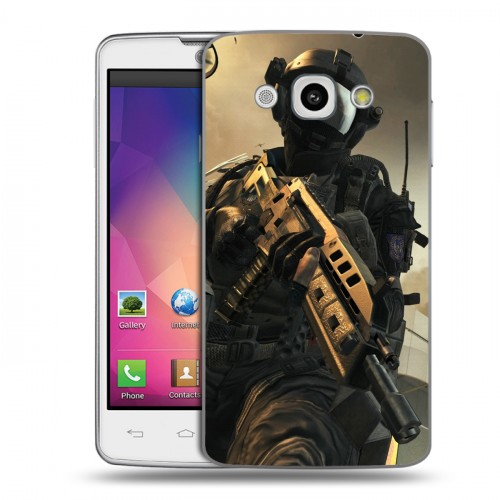 Дизайнерский пластиковый чехол для LG L60 Call of duty