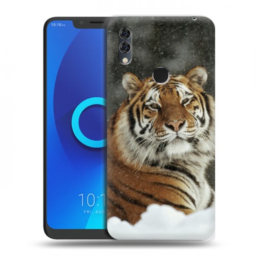 Дизайнерский силиконовый чехол для Alcatel 5V Тигры