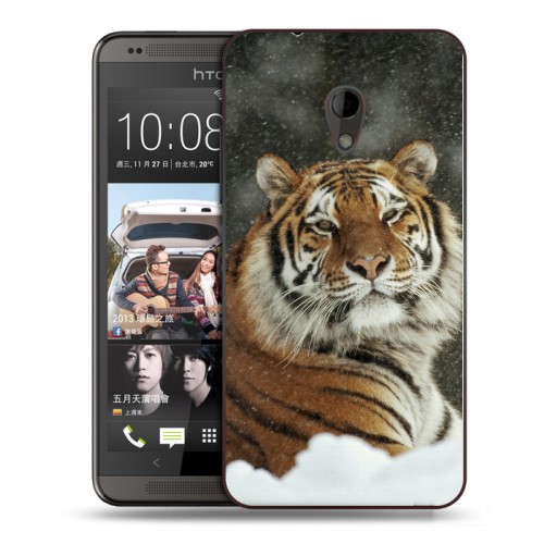 Дизайнерский пластиковый чехол для HTC Desire 700 Тигры