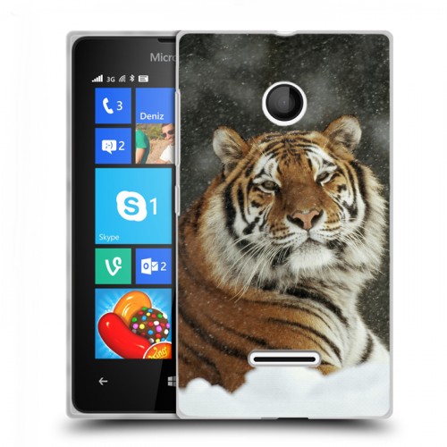 Дизайнерский пластиковый чехол для Microsoft Lumia 435 Тигры