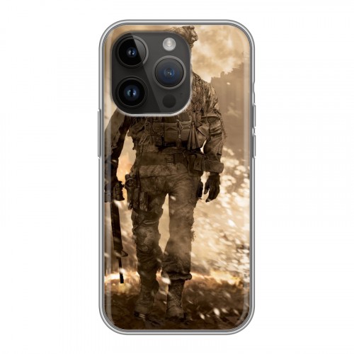 Дизайнерский силиконовый чехол для Iphone 14 Pro Call of duty