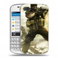 Дизайнерский пластиковый чехол для BlackBerry Q10 Call of duty