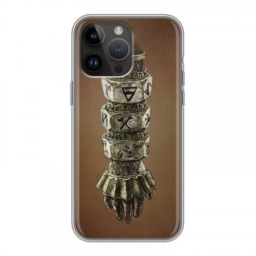 Дизайнерский силиконовый с усиленными углами чехол для Iphone 14 Pro Max Dark souls