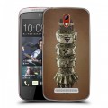 Дизайнерский пластиковый чехол для HTC Desire 500 Dark souls