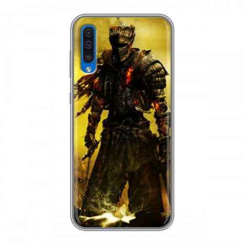 Дизайнерский силиконовый с усиленными углами чехол для Samsung Galaxy A50 Dark souls