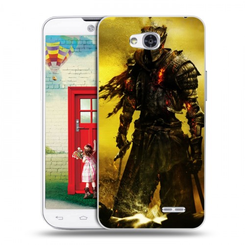 Дизайнерский пластиковый чехол для LG L80 Dark souls