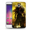 Дизайнерский пластиковый чехол для LG L60 Dark souls