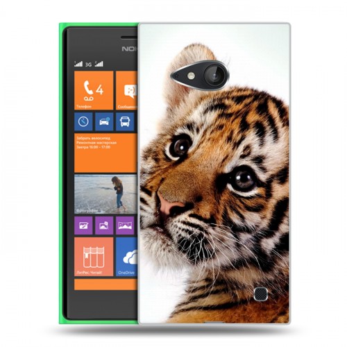 Дизайнерский пластиковый чехол для Nokia Lumia 730/735 Тигры
