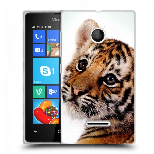 Дизайнерский пластиковый чехол для Microsoft Lumia 435 Тигры