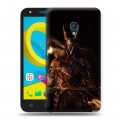 Дизайнерский пластиковый чехол для Alcatel U5 Dark souls