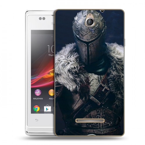 Дизайнерский пластиковый чехол для Sony Xperia E Dark souls