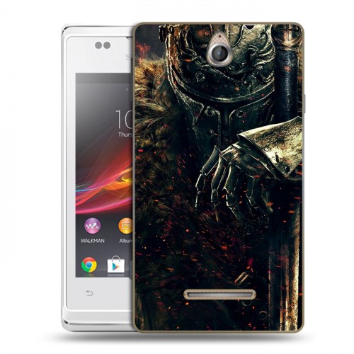 Дизайнерский пластиковый чехол для Sony Xperia E Dark souls