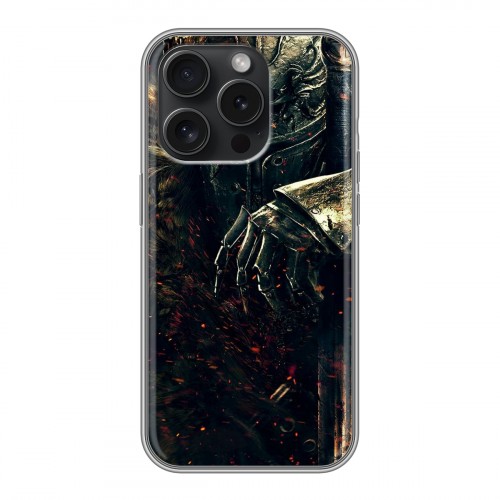 Дизайнерский силиконовый чехол для Iphone 15 Pro Dark souls